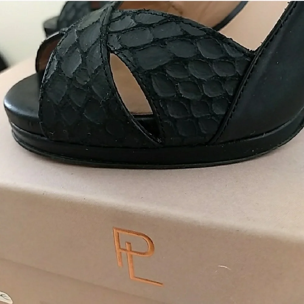 Italian Leather sandals snake python pattern - Picture 4 of 8